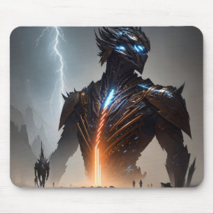 Tapis De Souris Guerrier Cyborg de la foudre