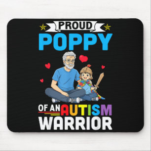 Tapis De Souris Guerrier de la sensibilisation à l'autisme Proud P
