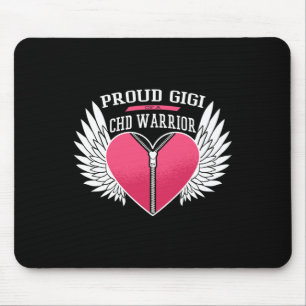 Tapis De Souris Guerrier Fière Gigi Zipper Coeur avec ailes angéli
