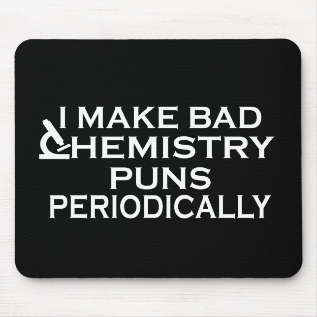 Tapis De Souris Guillemets de chimie amusants pour chimiste (Devant)