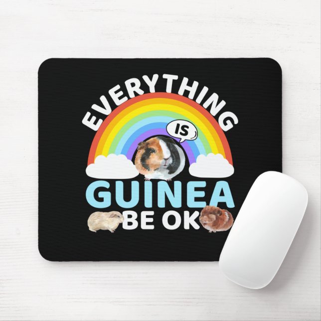 Tapis De Souris Guinée Pig - Guinée Soyez OK, Encouragement (Avec souris)