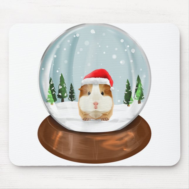 Tapis De Souris Guinéen neige globe xmas pjs tenue noël.pn (Devant)