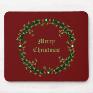Tapis De Souris Guirlande de Noël gothique personnalisée