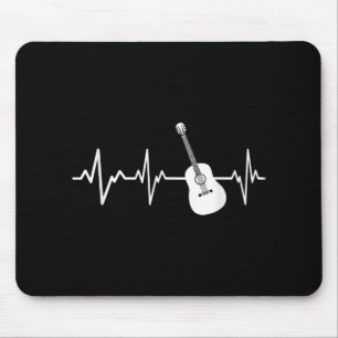 Tapis De Souris Guitare acoustique Heartbeat Instrument Guitaris