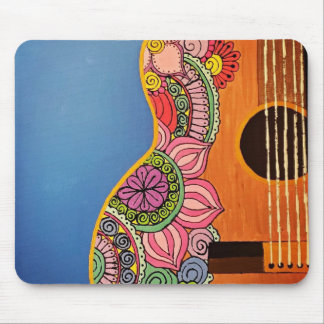 Tapis De Souris Guitare Boho colorée Mousepad