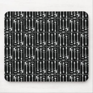 Tapis De Souris Guitare de musique motif noir