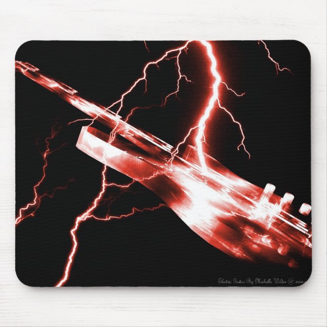 Tapis De Souris GUITARE ÉLECTRIQUE rouge (Devant)