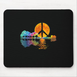 Tapis De Souris Guitare Guitare Lac Shadow Peace Love Guitare