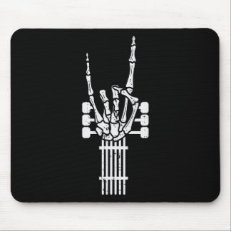 Tapis De Souris Guitare Skeleton Rock n Roll Rocker Sign Punk Hall