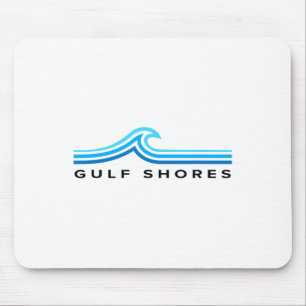 Tapis De Souris Gulf Shores Alama Souvenir Vagues Vintage Hommes F