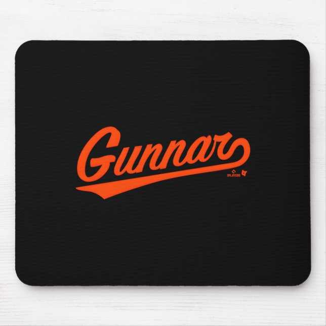Tapis De Souris Gunnar Henderson Baltimore Text Baltimore Baseball (Devant)