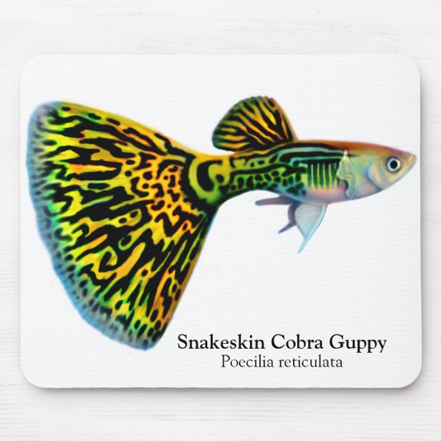 Tapis De Souris Guppy Mousepad de cobra de peau de serpent (Devant)