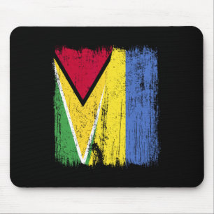 Tapis De Souris Guyana Ukraine Drapeau en berne Héritage guyanien