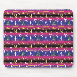 Tapis De Souris Gymnastique féminine Arbre de Noël