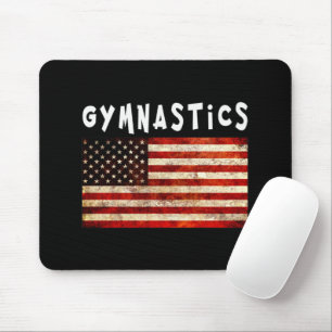 Tapis De Souris Gymnastique Grunge Américain Drapeau USA