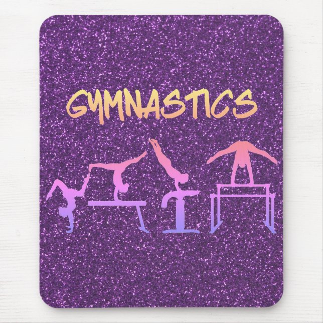 Tapis De Souris Gymnastique Parties scintillant violette (Devant)