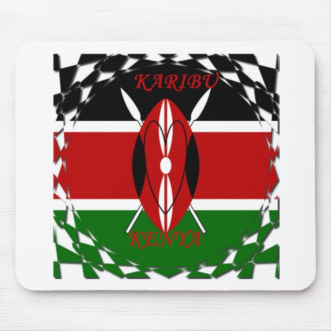 Tapis De Souris Hakuna matata Karaibu Kenya (Devant)