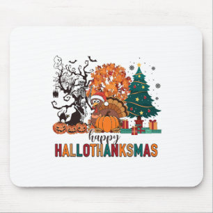 Tapis De Souris Hallothanksmas Costume d'Halloween Thanksgiving No