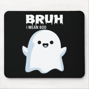 Tapis De Souris Halloween Bruh Ghost Boo Crâne Citrouilles Garçons