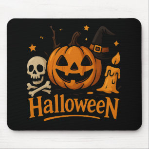 Tapis de souris Halloween Citrouille Mignonne