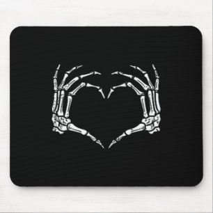 Tapis De Souris Halloween Costume Squelette Mains Signe Coeur Mens