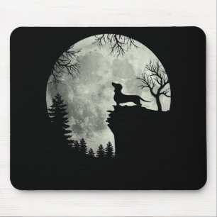 Tapis De Souris Halloween Dachshund Et Lune