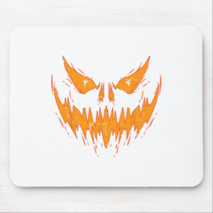 Tapis De Souris Halloween Éffrayant Jack-o'-lantern Face Citrouill