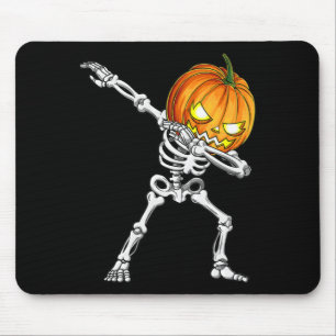 Tapis De Souris Halloween garçons Dabbing Skeleton Citrouille effr