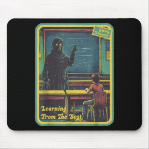 Tapis De Souris Halloween Horreur Vintage_ Professeur Fantomatique