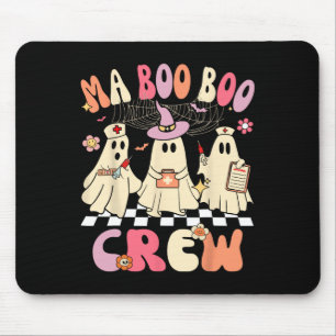 Tapis De Souris Halloween Médicale Istant Boo Crew Funny Ma Ghost