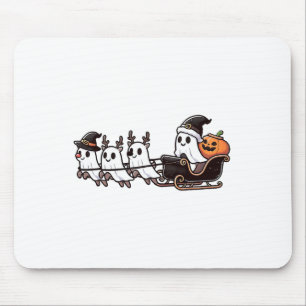 Tapis De Souris Halloween Noël Père Noël Reindeer Ghost Happy G
