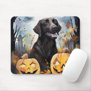 Tapis De Souris Halloween Nouvelle-Écosse avec la peur Citrouille