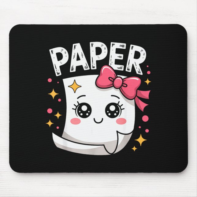 Tapis De Souris Halloween Paper Scissors Rock Matching Cute Paper  (Devant)