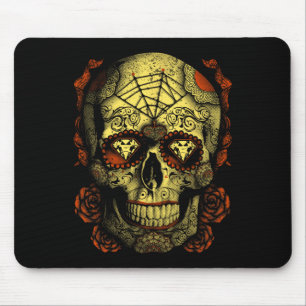 Tapis De Souris Halloween Pleine lune Mojo Sugar Skull