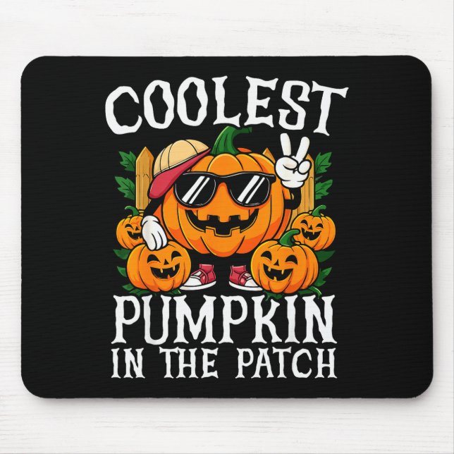 Tapis De Souris Halloween Shirt Boys Girls Kids Coolest Pumpkin In (Devant)