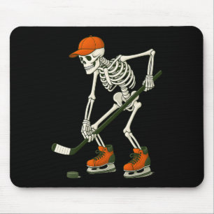 Tapis De Souris Halloween Skeleton Costume de hockey sur glace Drô