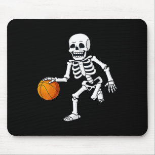 Tapis De Souris Halloween Squelette Dribbling Basketball Garçons F