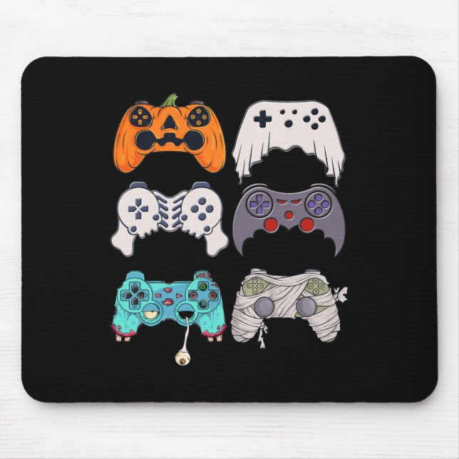 Tapis De Souris Halloween Squelette Zombie Contrôleurs de jeu mama (Devant)