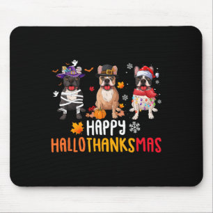 Tapis De Souris Halloween Thanksgiving Noël drôle French Bull