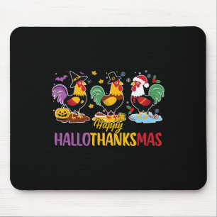 Tapis De Souris Halloween Thanksgiving Noël Hallothanksmas Ch