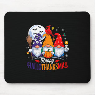 Tapis De Souris Halloween Thanksgiving Noël Joyeux Hallothanks