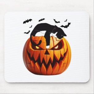 Tapis De Souris Halloween Tuxedo citrouille Apportent L'Excitation