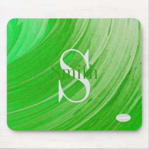 Tapis De Souris HAMbWG - Monogramme à spirale verte