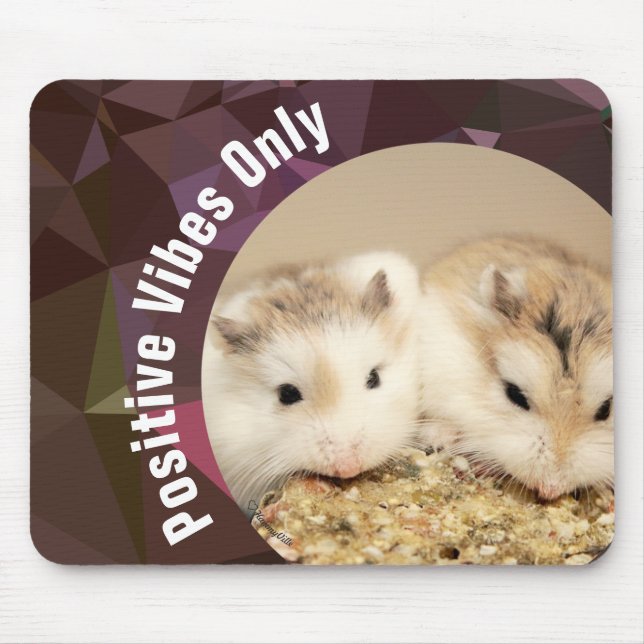 Tapis De Souris HammyVille - Cute Hamster Vibes Positives Seulemen (Devant)