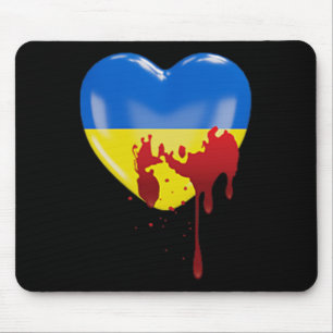 Tapis De Souris Hands Off Ukraine dans une manifestation ukrainien