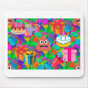Tapis De Souris happy birthday poop emoji