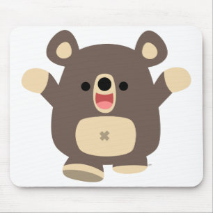 Tapis De Souris Happy Cartoon Black Bear mousepad