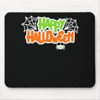 Tapis De Souris Happy Halloween coloré mignon araignée Web