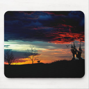 Tapis De Souris Happy Halloween Déplaisante sorcière Mousepad