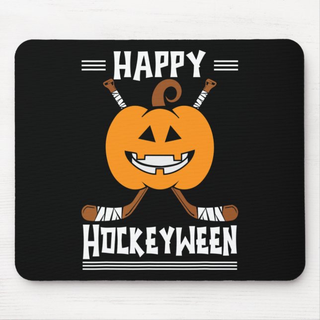 Tapis De Souris Happy Hockeyween Joueur de hockey sur glace Hallow (Devant)